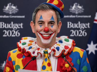 jim chalmers the australian treasurer clown