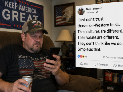american patriot posting racism on facebook
