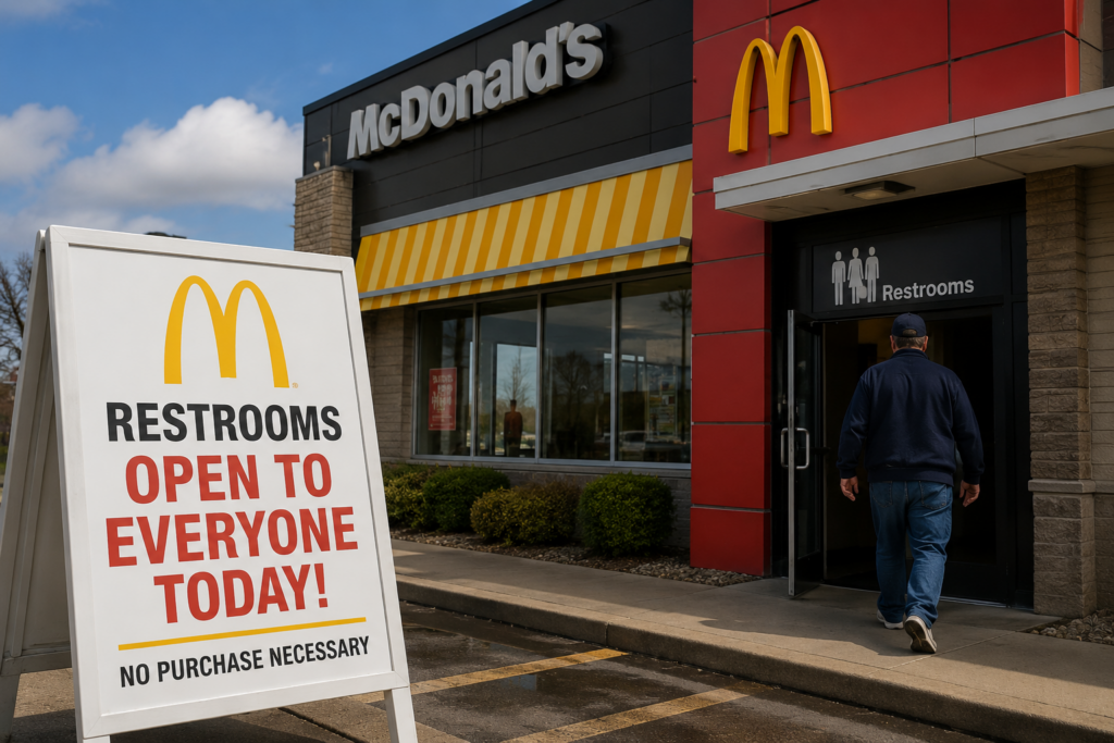 mcdonalds opening up all restrooms for free without purchase