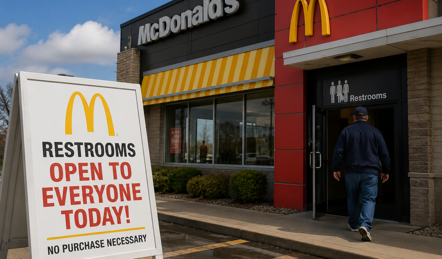 mcdonalds opening up all restrooms for free without purchase