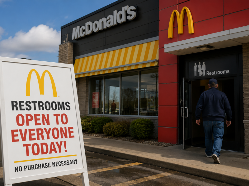 mcdonalds opening up all restrooms for free without purchase
