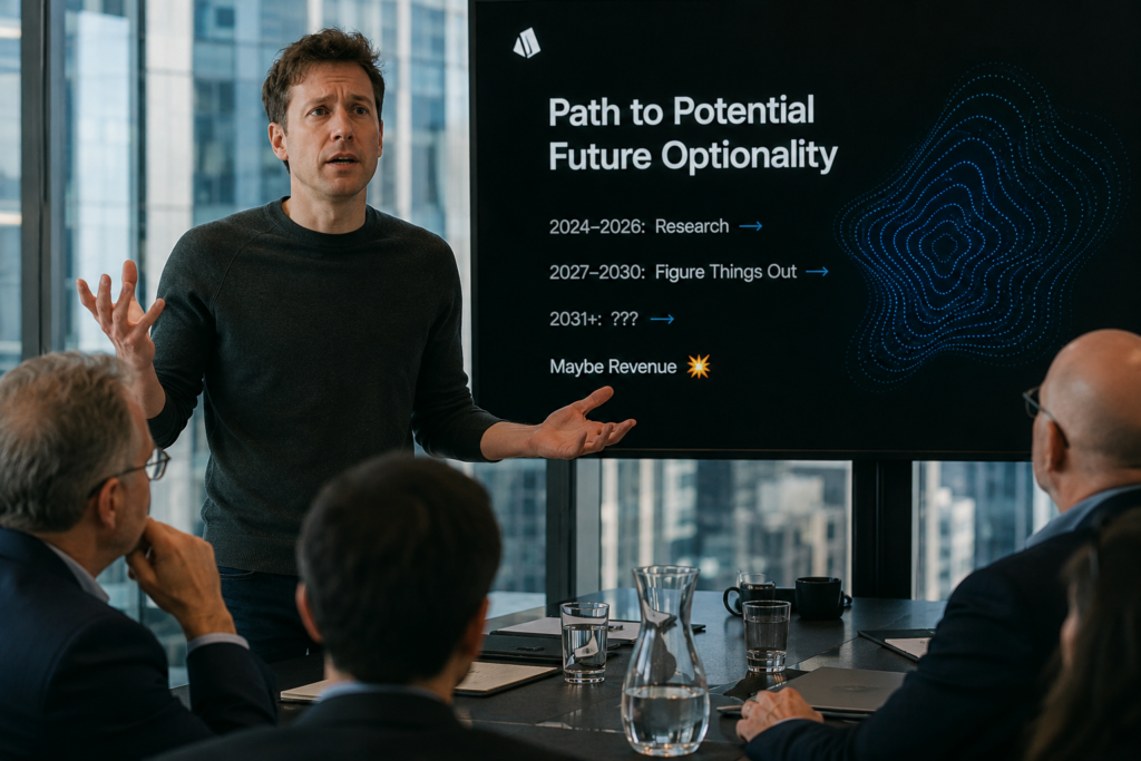 ceo of ai lab presenting the path to profitability