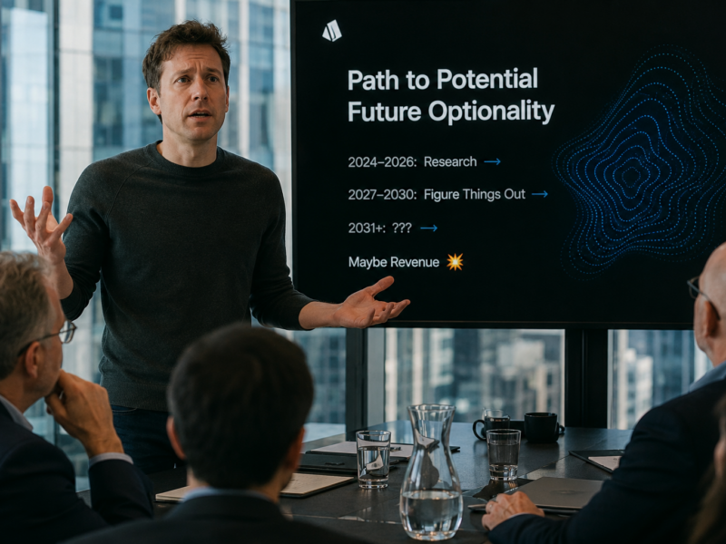ceo of ai lab presenting the path to profitability