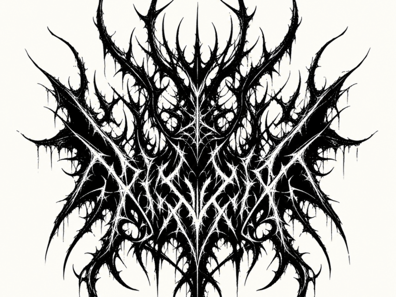 Unreadable fake metal band logo